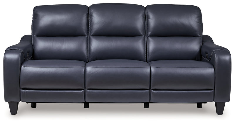 Mercomatic Power Reclining Sofa with Adjustable Headrest