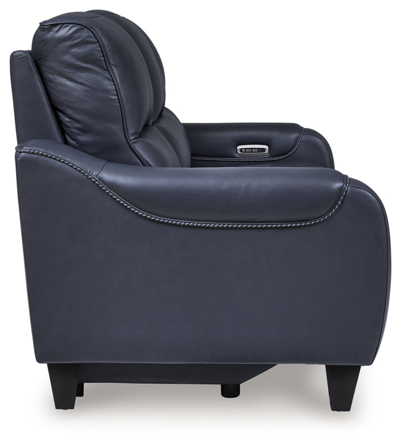 Mercomatic Power Reclining Sofa with Adjustable Headrest