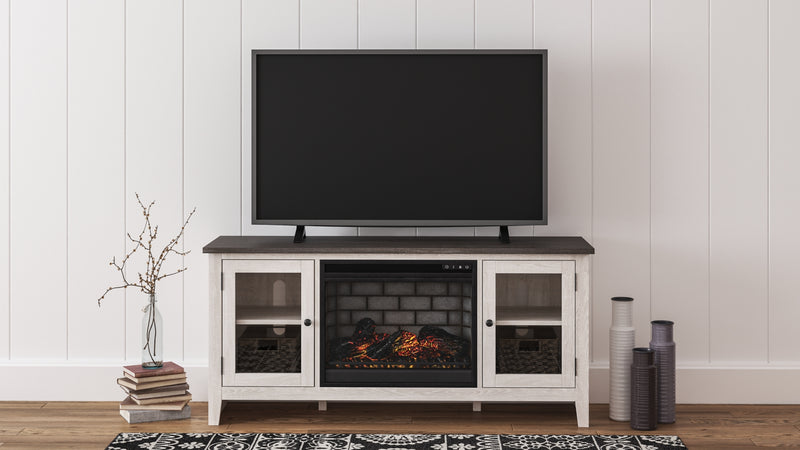 Mueble de TV Dorrinson de 60" con chimenea eléctrica