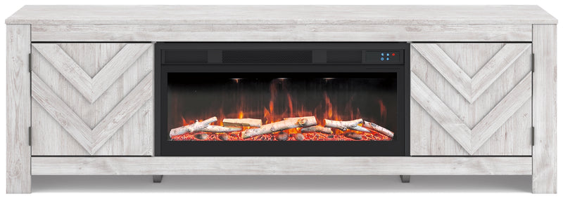 Mueble de TV Cayboni de 71" con chimenea eléctrica