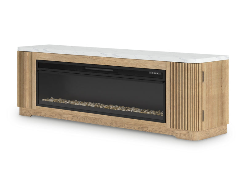 Camdill 80" TV Stand with Electric Fireplace