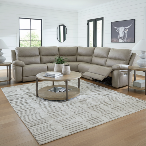Brannigan 7-Piece Reclining Sectional with Storage Consoles