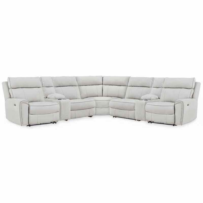 Grafton Pike 7-Piece Reclining Sectional with Storage Consoles