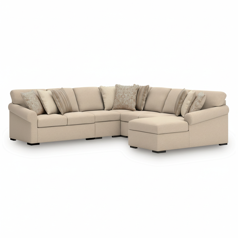 LadyMae 5-Piece Sectional with Chaise