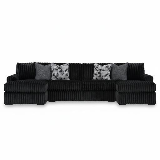 Midnight-Madness 3-Piece Sectional with Chaise
