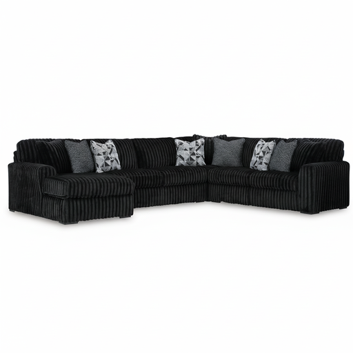 Midnight-Madness 4-Piece Sectional with Chaise