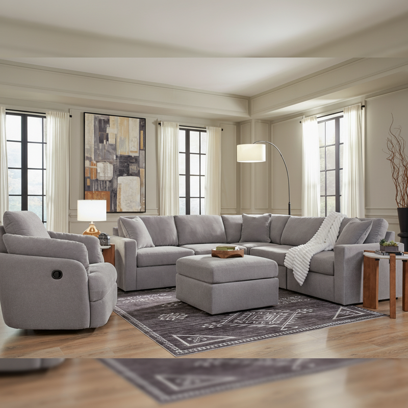 Modmax 4-Piece Double Storage Chaise Sectional