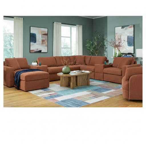 Modmax 4-Piece Sectional with Storage Chaise and Storage Console