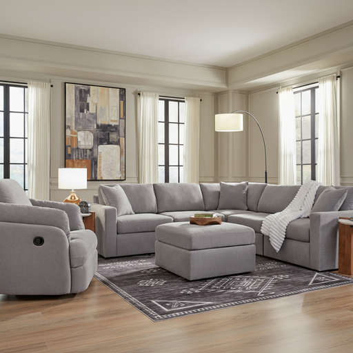 Modmax 4-Piece Sectional with Storage Chaise and Storage Console