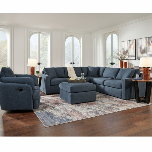 Modmax 5-Piece Double Storage Chaise Sectional with Storage Consoles