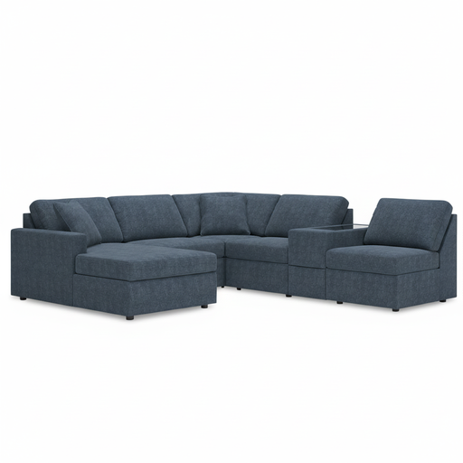 Modmax 6-Piece Sectional with Chaise and Storage Console