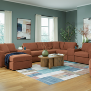 Modmax 7-Piece Double Storage Chaise Sectional with Storage Console