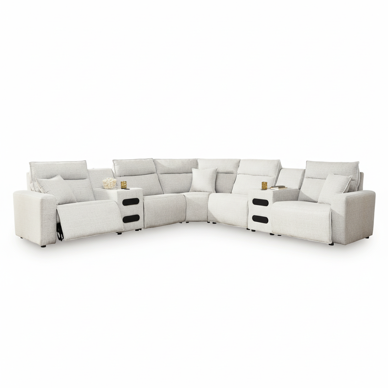 Modmax II 7-Piece Power Reclining Sectional with Chaise and Audio Consoles