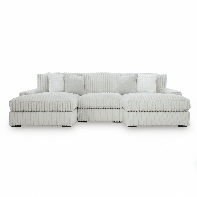 Stupendous 3-Piece Sectional with Double Chaise