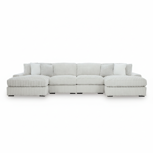 Stupendous 4-Piece Sectional with Double Chaise