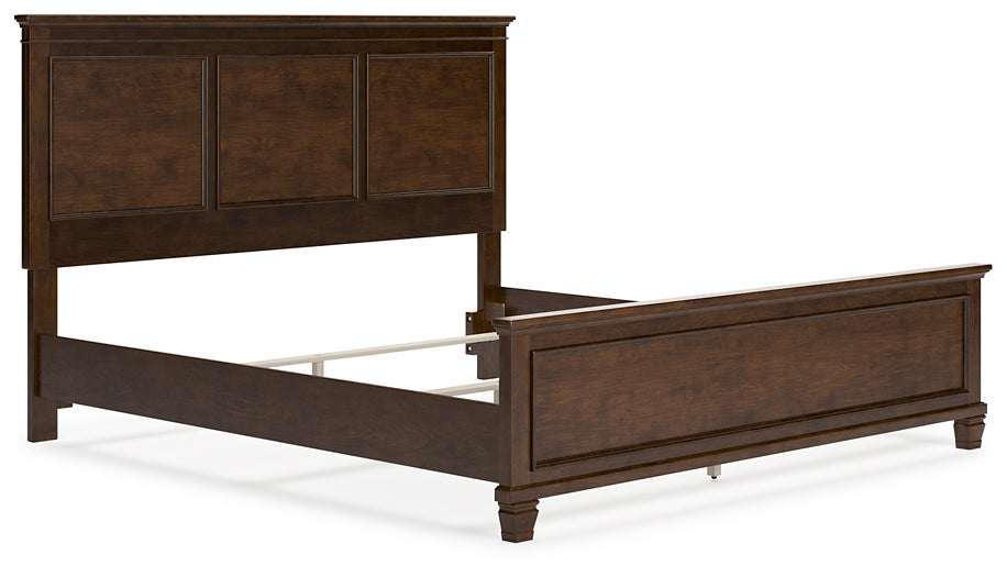 Danabrin King Panel Bed with Mirrored Dresser, Chest and 2 Nightstands