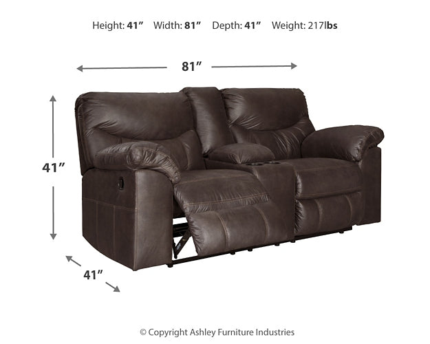 Boxberg DBL Rec Loveseat w/Console