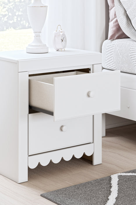 Mollviney Twin Panel Bed with Nightstand