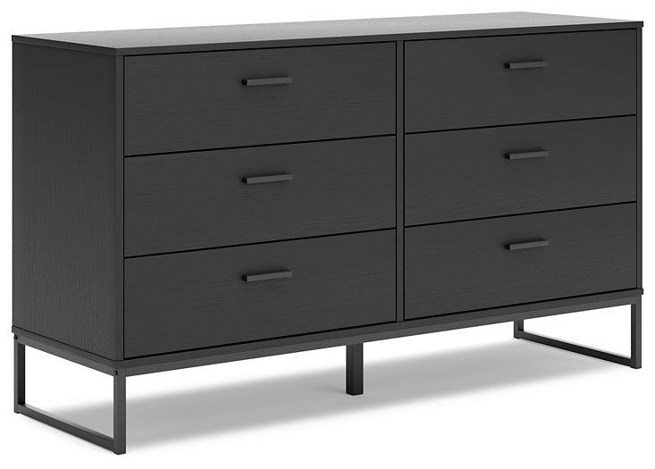 Socalle Twin Panel Headboard with Dresser and Nightstand